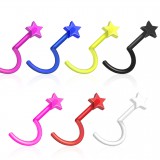 Piercing nez courbé 0.8mm 28 - Flexibe étoile