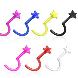 Piercing nez courbé 0.8mm 28 - Flexibe étoile