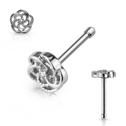 Piercing nez droit 0,8mm 70 - Fleur creuse
