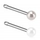 Piercing nez droit 0,8mm boule perle (47)