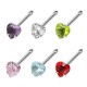 Piercing nez droit 0,8mm 31 - Cristal coeur
