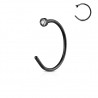 Anneau de nez 0.8mm 11 - Strass noir