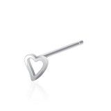 Piercing nez pliable 0.8mm 06 - Argent coeur creux