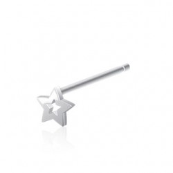 Piercing nez pliable 0.8mm 10 - Argent étoile creuse