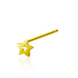 Piercing nez pliable 0.8mm 11 - Plaqué-or étoile creuse