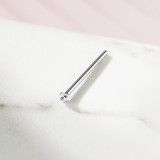 Piercing nez pliable 0.8 ou 1mm 12 - Titane zircone transparent