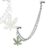 Chaine pour oreille 17 - Cannabis