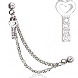 Chaine pour oreille 24 - Coeur