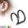 Faux Piercing oreille 07 - Double anneau PVD