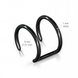 Faux Piercing oreille 07 - Double anneau PVD