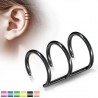 Faux Piercing oreille 08 - Triple anneau PVD