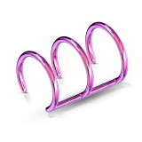 Faux Piercing oreille 08 - Triple anneau PVD