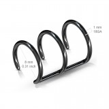 Faux Piercing oreille 08 - Triple anneau PVD
