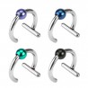 Faux Piercing oreille 09 - Anneau boule PVD