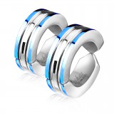 Faux Piercing oreille 38 - Clip bicolore (la paire)