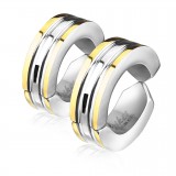 Faux Piercing oreille 38 - Clip bicolore (la paire)