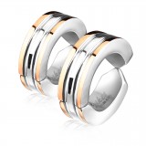 Faux Piercing oreille 38 - Clip bicolore (la paire)