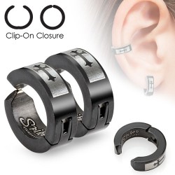 Faux Piercing oreille 39 - Clip croix (la paire)