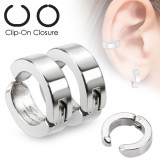 Faux Piercing oreille 44 - Clip gris (la paire)
