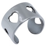 Faux Piercing oreille 33 - Bague coeurs