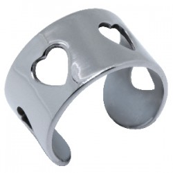 Faux Piercing oreille 33 - Bague coeurs
