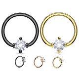 Piercing micro-bcr 141 - PVD cristal rond