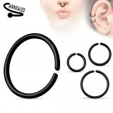Anneau de nez 0,8mm ou 1mm - PVD noir simple