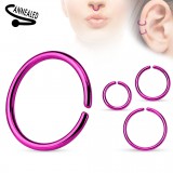 Anneau de nez 0,8mm ou 1mm - PVD lilas simple