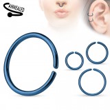 Anneau de nez 0,8mm ou 1mm - PVD bleu simple