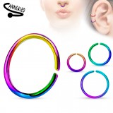 Anneau de nez 0,8mm ou 1mm - PVD rainbow simple