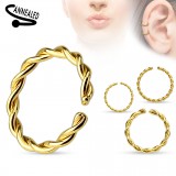Anneau de nez 0,8mm ou 1mm - Simple vrillé gold-ip