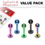 Pack de labrets 1 - PVD boule