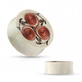 Plug en bois avec fils de cuivre en spirales