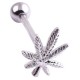 Piercing langue 51 - Feuille de cannabis