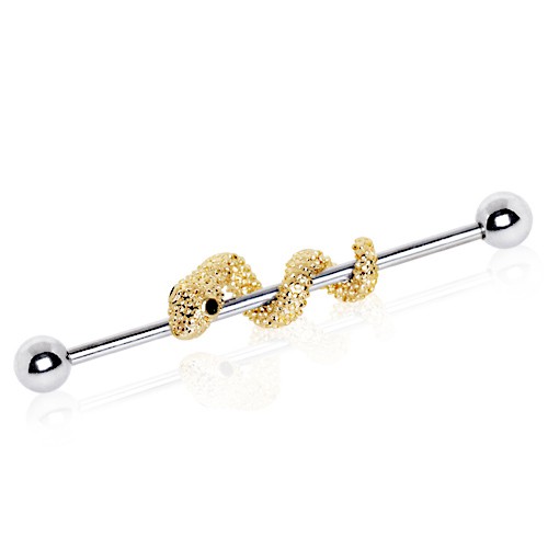 Piercing industriel avec serpent 