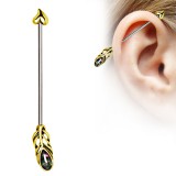 Piercing industriel 65 - Plaqué-or plume