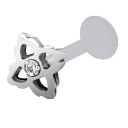 Piercing micro-labret PTFE 08 - Fleur creuse