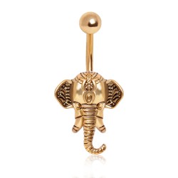 Piercing nombril plaqué-or 137 - éléphant