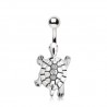 Piercing nombril tortue trois strass (07)