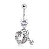 Piercing nombril coeur 35 - Serrure