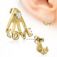 Piercing oreille original 25 - Gold IP love