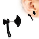 Piercing oreille original 29 - Hache noire