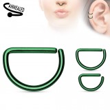 Piercing septum ou hélix 67 - PVD vert