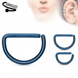 Piercing septum ou hélix 73 - PVD bleu