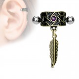 Piercing hélix 125 - Plume vintage