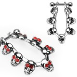 Piercing hélix 44 - Crânes