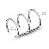 Faux Piercing oreille 02 - Triple anneau