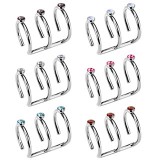 Faux Piercing oreille 11 - Triple anneaux strass