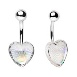 Piercing nombril coeur 03 - Luisant
