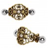 Piercing hélix 160 - Fleur antique strass